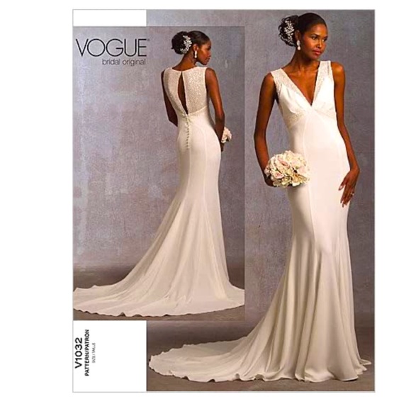 Vogue V1032 Wedding Gown Bridal Sewing Pattern Size 12 14 16 - Picture 2 of 6